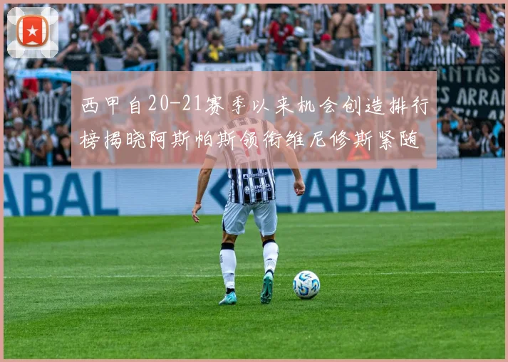 西甲自20-21赛季以来机会创造排行榜揭晓阿斯帕斯领衔维尼修斯紧随其后